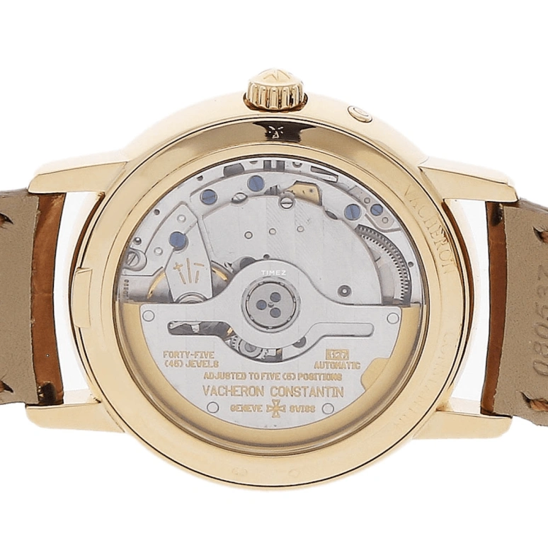 Vacheron Constantin,Patrimony 38mm,38mm,Yellow Gold,Beige,Automatic,Day,Power Reserve Indicator,47200,47200/000J-8444