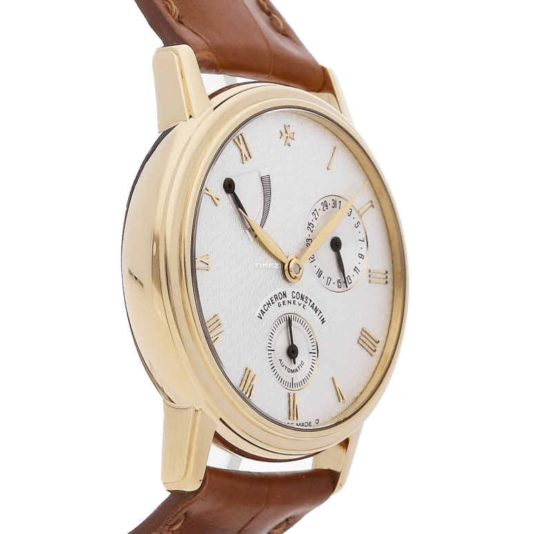 Vacheron Constantin,Patrimony 38mm,38mm,Yellow Gold,Beige,Automatic,Day,Power Reserve Indicator,47200,47200/000J-8444