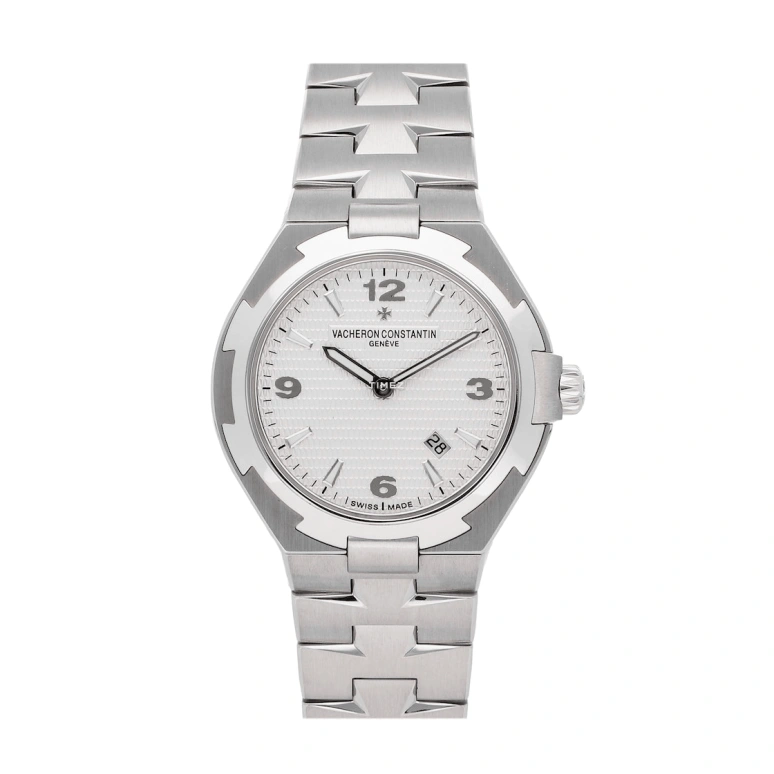 Vacheron Constantin,Overseas 34mm,34mm,Stainless Steel,Silver,Grey,Quartz,Day,74hours,25250,25250/D01A-9123
