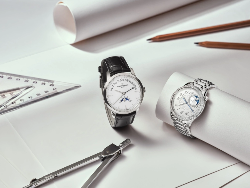 Vacheron Constantin,Patrimony 42.50mm,42.50mm,White Gold,Silver,Automatic,Moonphase,Day,Retrograde,4010U,4010U/000G-B330