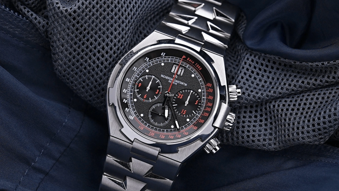 Vacheron Constantin,Overseas 42mm,42mm,Stainless Steel,Black,Automatic,Chronograph,Day,49150,49150/000A-9337