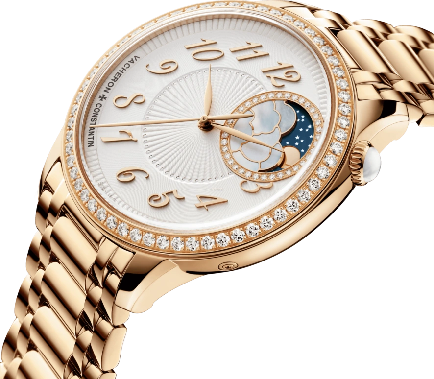 Vacheron Constantin,Égérie 37mm,37mm,Pink Gold,Red Gold,White,Automatic,Moonphase,40hours,8005F,8005F/120R-H002