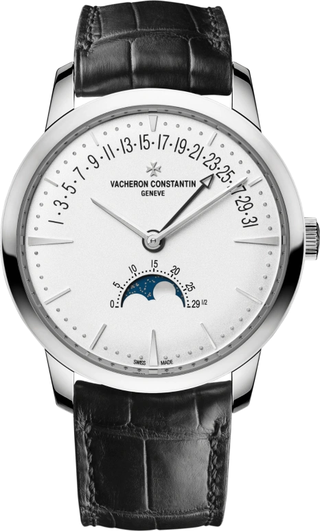 Vacheron Constantin,Patrimony 42.50mm,42.50mm,White Gold,Silver,Automatic,Moonphase,Day,Retrograde,4010U,4010U/000G-B330