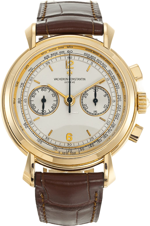 Vacheron Constantin,Historiques 38mm,38mm,Yellow Gold,White,Handwound,Chronograph,48hours,47111,47111/000J-7522