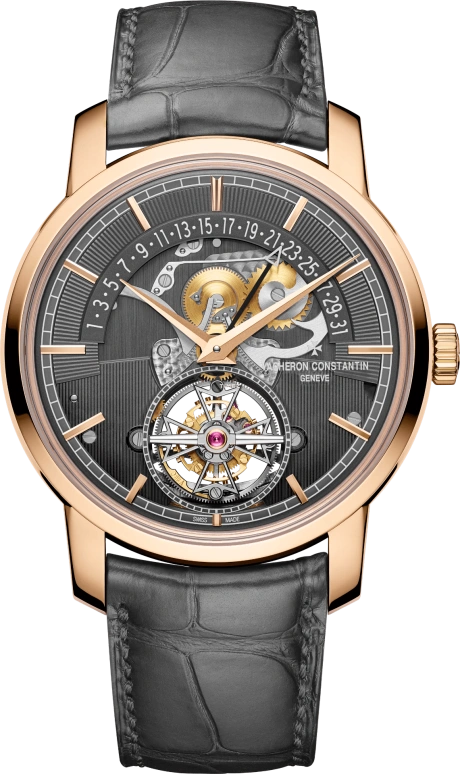 Vacheron Constantin,Traditionnelle 41mm,41mm,Pink Gold,Grey,Automatic,Day,Tourbillon,Retrograde,6010T,6010T/000R-B638