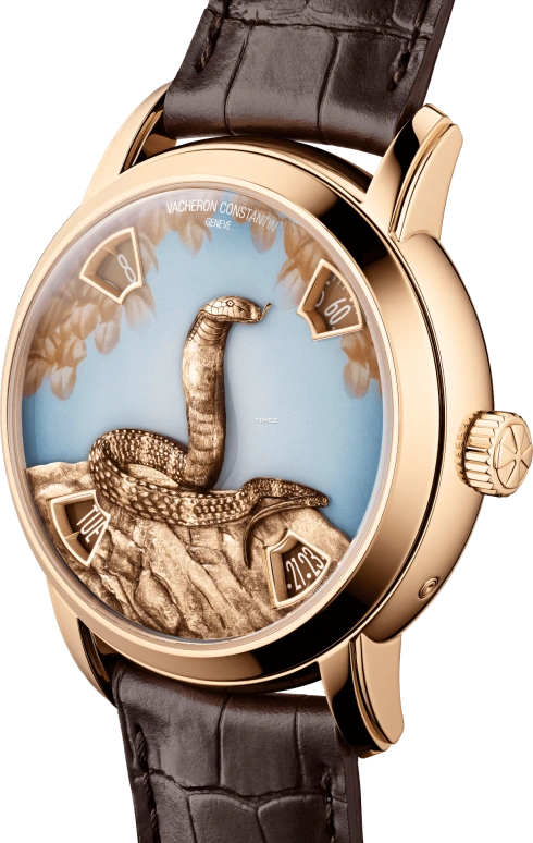 Vacheron Constantin,Métiers d'Art 40mm,40mm,Pink Gold,Multi-Color,Automatic,Date,Day,Anti-magnetic,snake,86073,86073/000R-H034