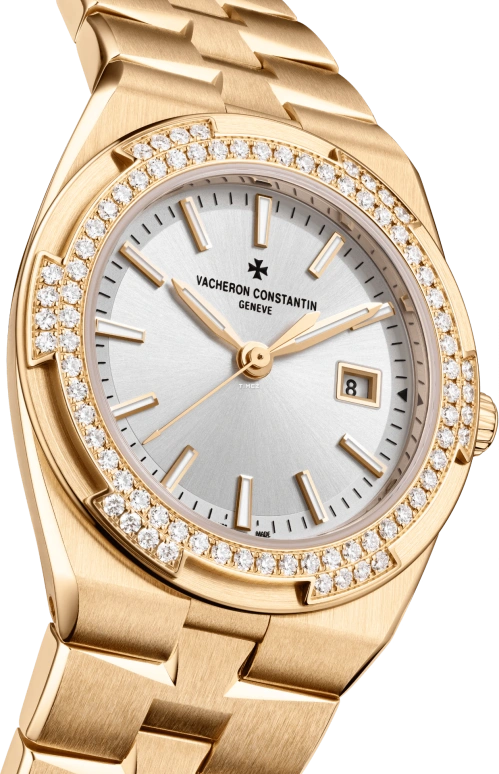 Vacheron Constantin,Overseas 33mm,33mm,Pink Gold,Silver,Quartz,Day,74hours,1225V,1225V/200R-H031