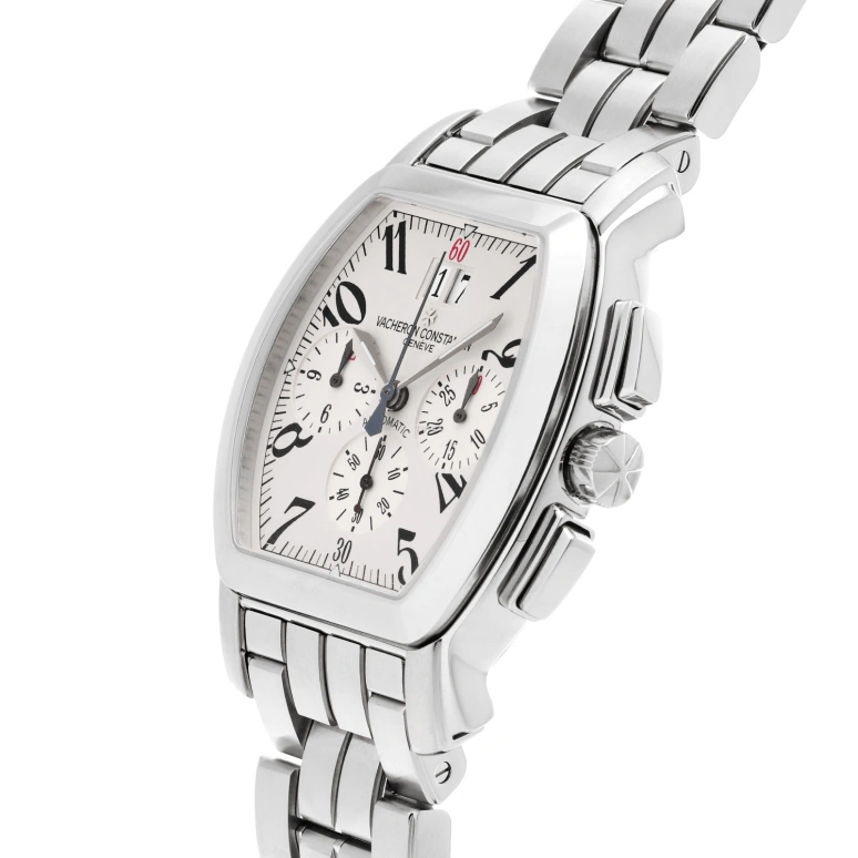 Vacheron Constantin,Malte 37x40mm,37x40mm,Stainless Steel,White,Automatic,Chronograph,Day,49145,49145/339A-8970