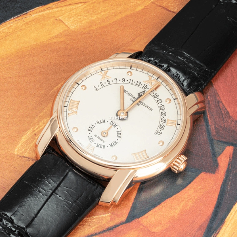 Vacheron Constantin,Patrimony 38mm,38mm,Rose Gold,White,Automatic,Date,Day,Retrograde,47245,47245/000R-8775