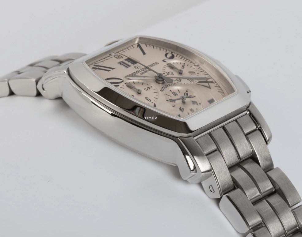 Vacheron Constantin,Malte 37x40mm,37x40mm,Stainless Steel,White,Automatic,Chronograph,Day,49145,49145/339A-8970