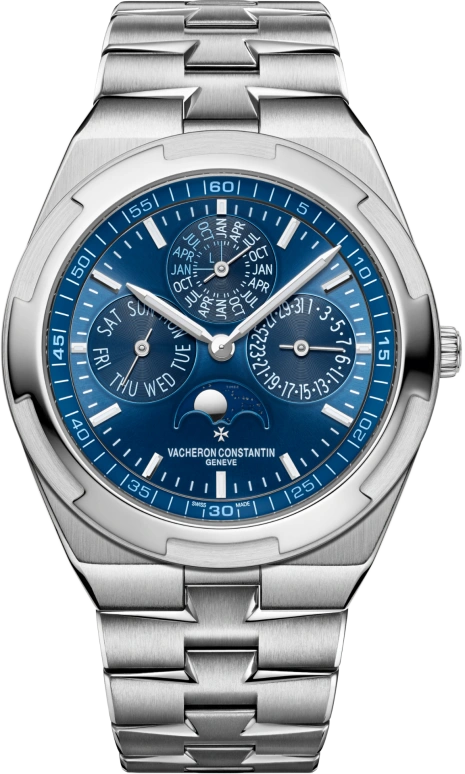 Vacheron Constantin,Overseas 41.50mm,41.50mm,White Gold,Blue,Automatic,Moonphase,Perpetual Calendar,Leap Year,Month,40hours,In-house Caliber,4300V,4300V/120G-B945