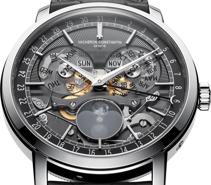 Vacheron Constantin,Traditionnelle 41mm,41mm,White Gold,See-through,Automatic,Moonphase,Month,Date,Day,40hours,In-house Caliber,4020T,4020T/000G-B655