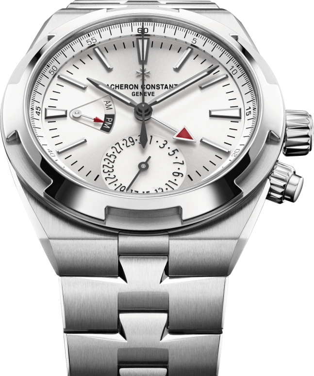 Vacheron Constantin,Overseas 41mm,41mm,Stainless Steel,Silver,Automatic,Day,Dule Time,Anti-magnetic,Day / Night Indication,60hours,In-house Caliber,7920V,7920V/210A-B333