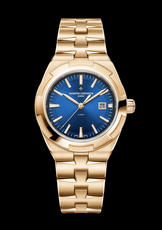 Vacheron Constantin,Overseas 34.50mm,34.50mm,Pink Gold,Blue,Automatic,Day,40hours,4600V,4600V/200R-B979