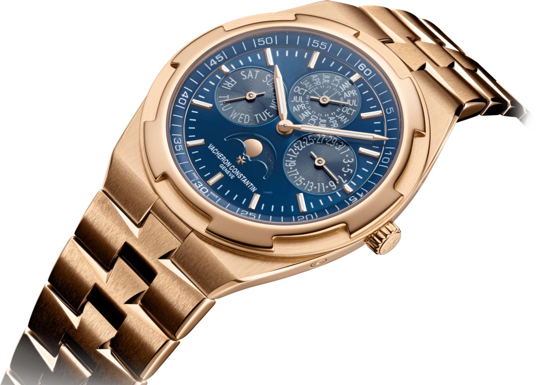 Vacheron Constantin,Overseas 41.50mm,41.50mm,Pink Gold,Blue,Automatic,Moonphase,Perpetual Calendar,Leap Year,Month,40hours,In-house Caliber,4300V,4300V/120R-B509