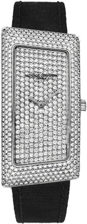 Vacheron Constantin,1972 22.80x46.90mm,22.80x46.90mm,White Gold,Silver,Quartz,In-house Caliber,Sapphire,Crystal Glass,25510,25510/000G-9160