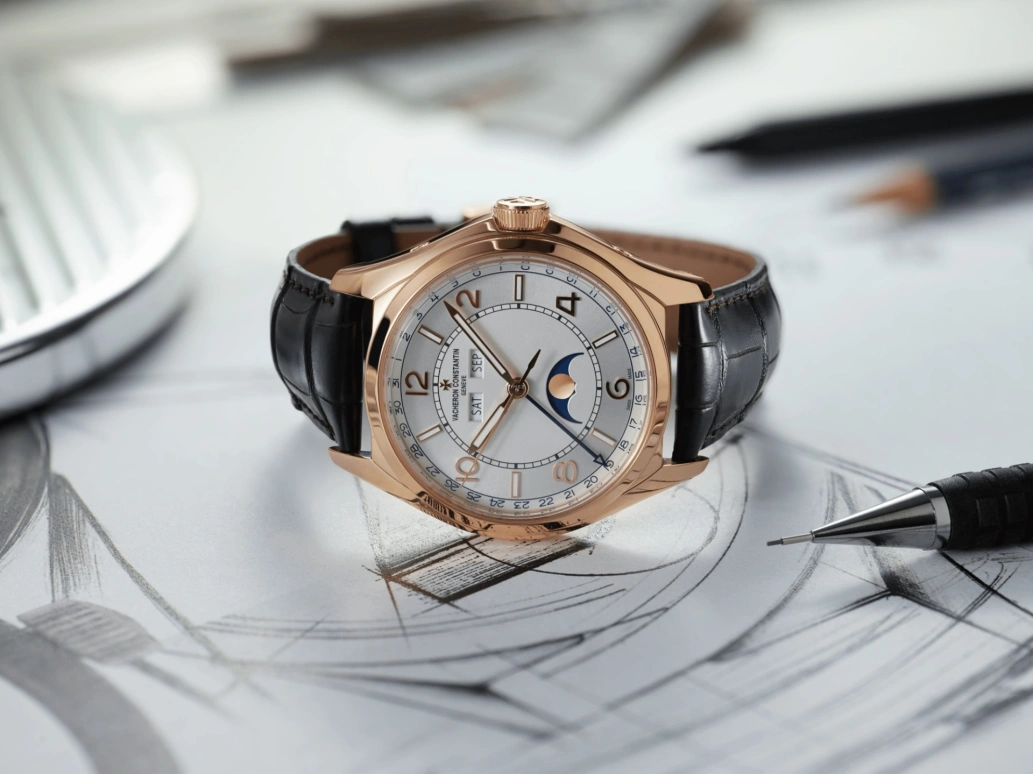 Vacheron Constantin,FiftySix 40mm,40mm,Pink Gold,Silver,Automatic,Moonphase,Month,Date,Day,40hours,In-house Caliber,4000E,4000E/000R-B438