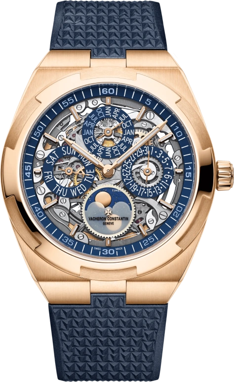 Vacheron Constantin,Overseas 41.50mm,41.50mm,Pink Gold,Skeleton,Automatic,Moonphase,Perpetual Calendar,Leap Year,Month,In-house Caliber,Sapphire,Crystal Glass,4300V,4300V/220R-B642