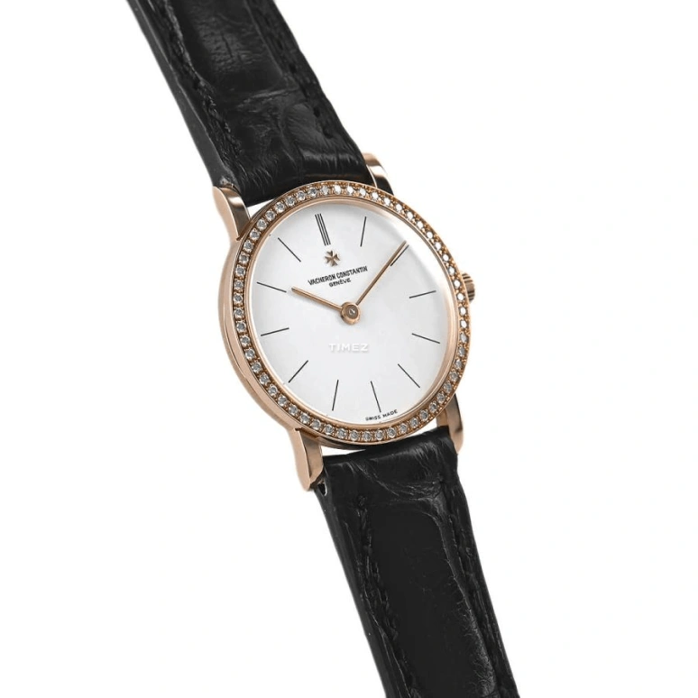 Vacheron Constantin,Patrimony 23.50mm,23.50mm,Rose Gold,White,Quartz,In-house Caliber,Sapphire,Crystal Glass,25593,25593/000R-8741