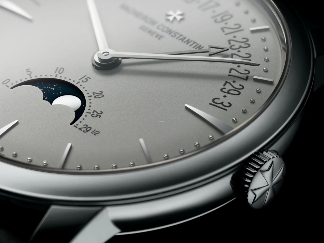 Vacheron Constantin,Patrimony 42.50mm,42.50mm,White Gold,Silver,Automatic,Moonphase,Day,Retrograde,4010U,4010U/000G-B330