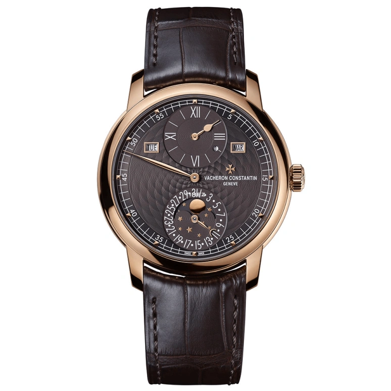 Vacheron Constantin,Malte 42mm,42mm,Rose Gold,Coffee,Automatic,Moonphase,Perpetual Calendar,Leap Year,Month,40hours,In-house Caliber,4000C,4000C/000R-B121