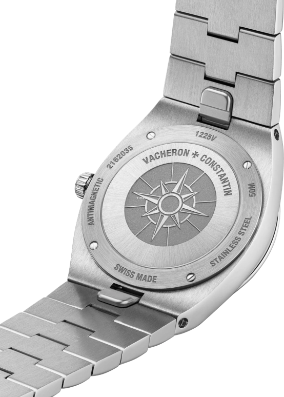 Vacheron Constantin,Overseas 33mm,33mm,Stainless Steel,Blue,Quartz,Day,74hours,1225V,1225V/200A-B590