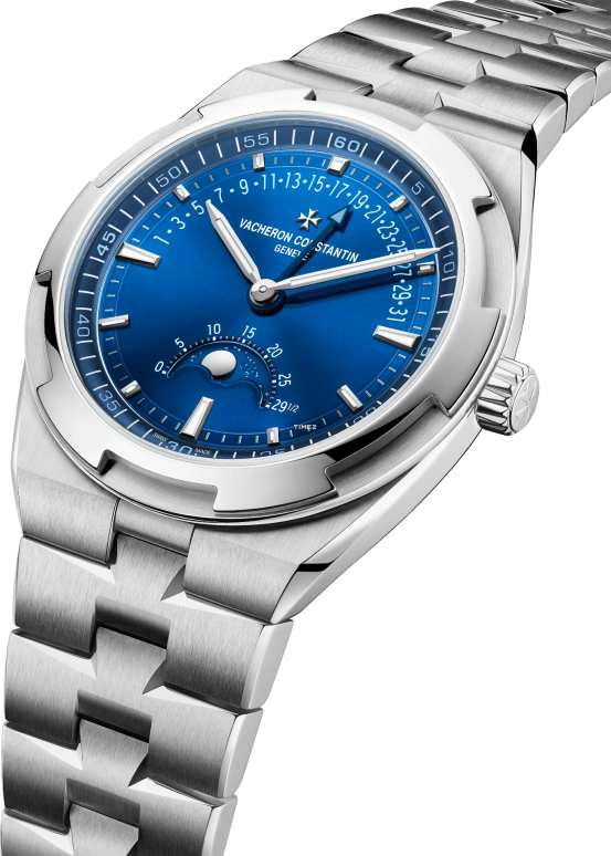 Vacheron Constantin,Overseas 41mm,41mm,Stainless Steel,Blue,Automatic,Moonphase,Day,Retrograde,4000V,4000V/210A-B911