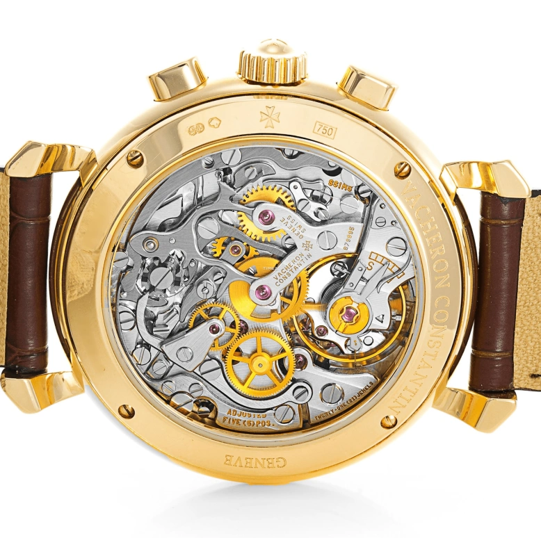 Vacheron Constantin,Historiques 38mm,38mm,Yellow Gold,White,Handwound,Chronograph,48hours,47111,47111/000J-7522