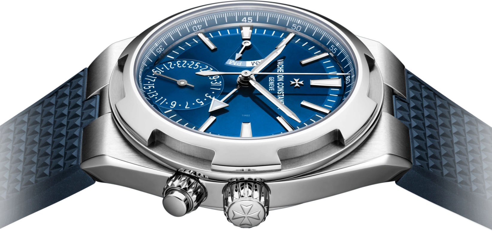 Vacheron Constantin,Overseas 41mm,41mm,Stainless Steel,Blue,Automatic,Day,Dule Time,Day / Night Indication,7900V,7900V/110A-B334