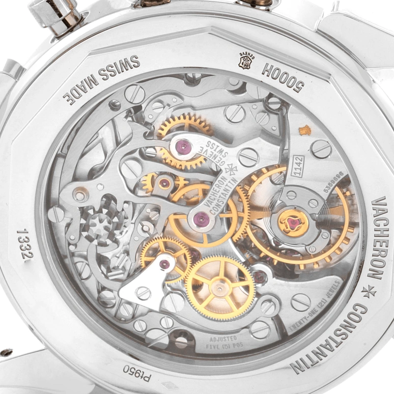 Vacheron Constantin,Historiques 38.50mm,38.50mm,Platinum,Silver,Handwound,Chronograph,48hours,5000H,5000H/000P-B058