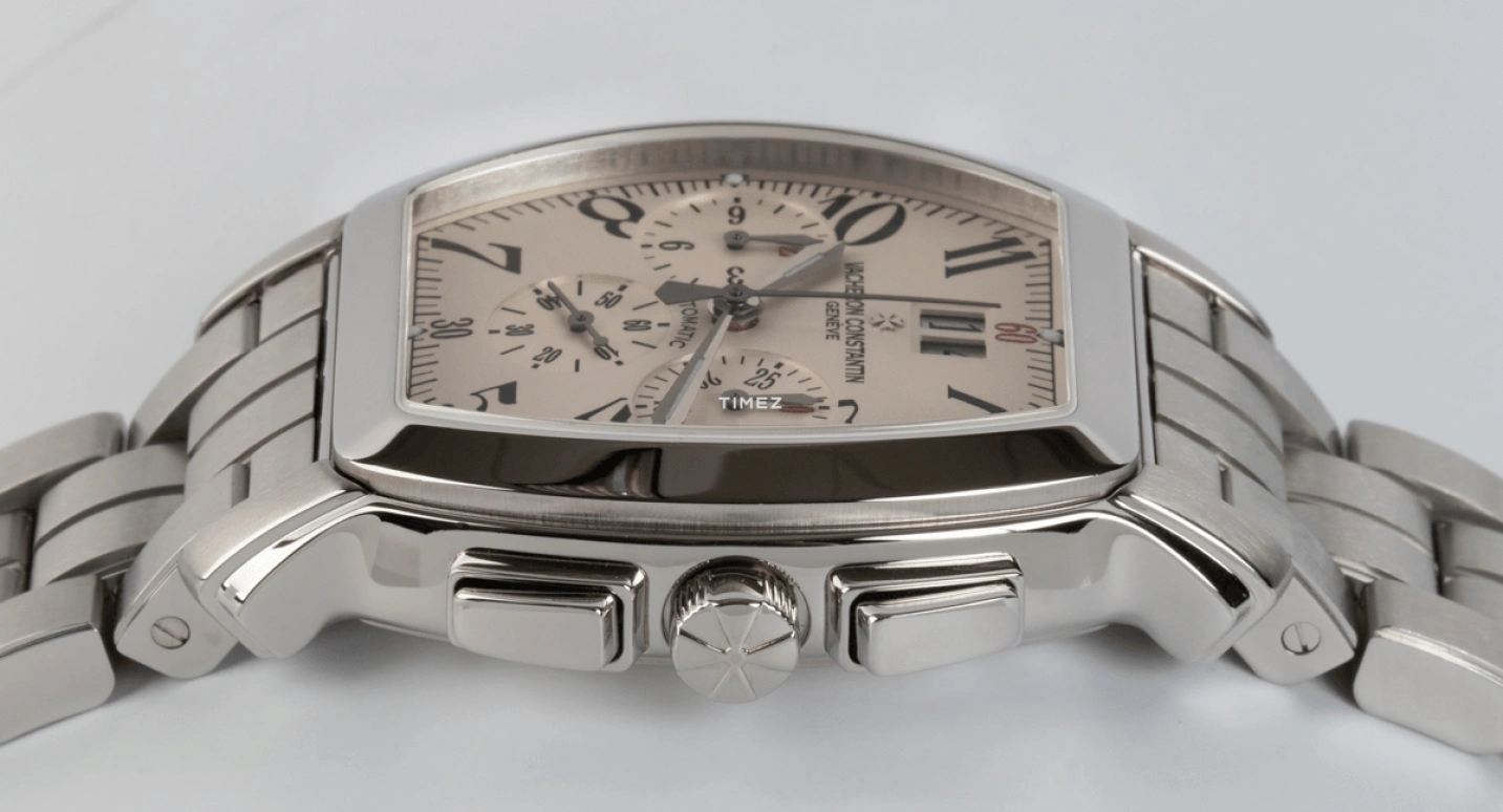 Vacheron Constantin,Malte 37x40mm,37x40mm,Stainless Steel,White,Automatic,Chronograph,Day,49145,49145/339A-8970