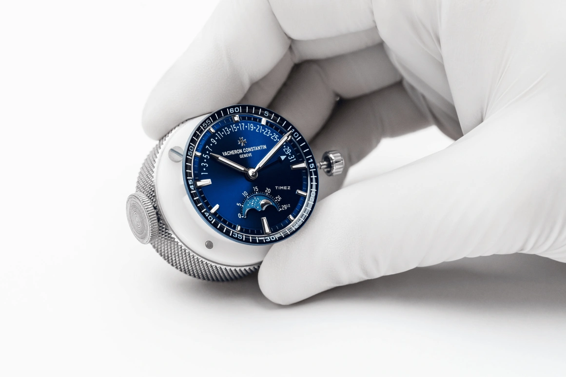 Vacheron Constantin,Overseas 41mm,41mm,Stainless Steel,Blue,Automatic,Moonphase,Day,Retrograde,4000V,4000V/210A-B911