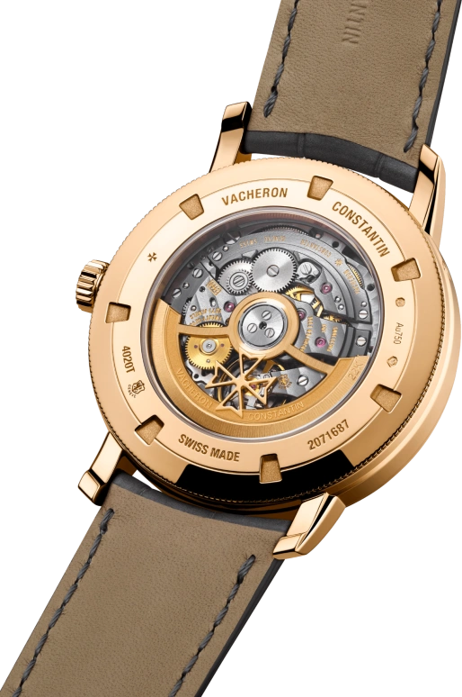 Vacheron Constantin,Traditionnelle 41mm,41mm,Pink Gold,See-through,Automatic,Moonphase,Month,Date,Day,40hours,In-house Caliber,4020T,4020T/000R-B654