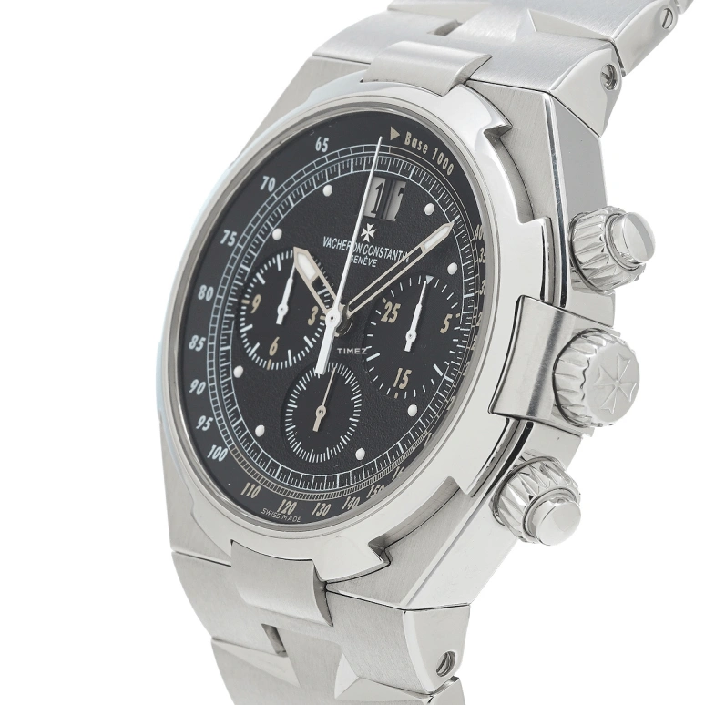Vacheron Constantin,Overseas 42mm,42mm,Stainless Steel,Black,Automatic,Chronograph,Day,49150,49150/B01A-9269