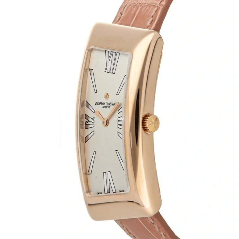 Vacheron Constantin,1972 40x22.50mm,40x22.50mm,Rose Gold,White,Quartz,In-house Caliber,Sapphire,Crystal Glass,25010,25010/000R-9121