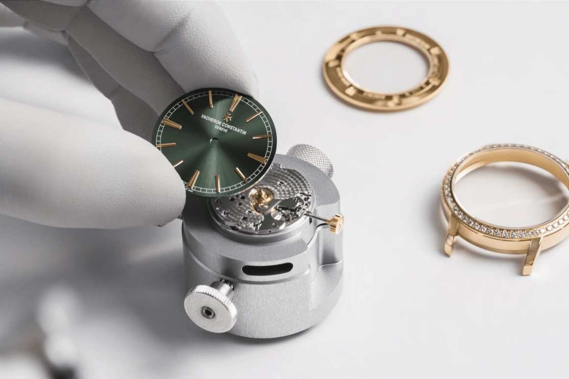 Vacheron Constantin,Traditionnelle 33mm,33mm,Pink Gold,Green,Handwound,Anti-magnetic,40hours,1405T,1405T/000R-H009