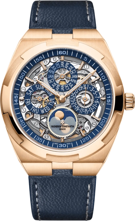 Vacheron Constantin,Overseas 41.50mm,41.50mm,Pink Gold,Skeleton,Automatic,Moonphase,Perpetual Calendar,Leap Year,Month,In-house Caliber,Sapphire,Crystal Glass,4300V,4300V/220R-B642