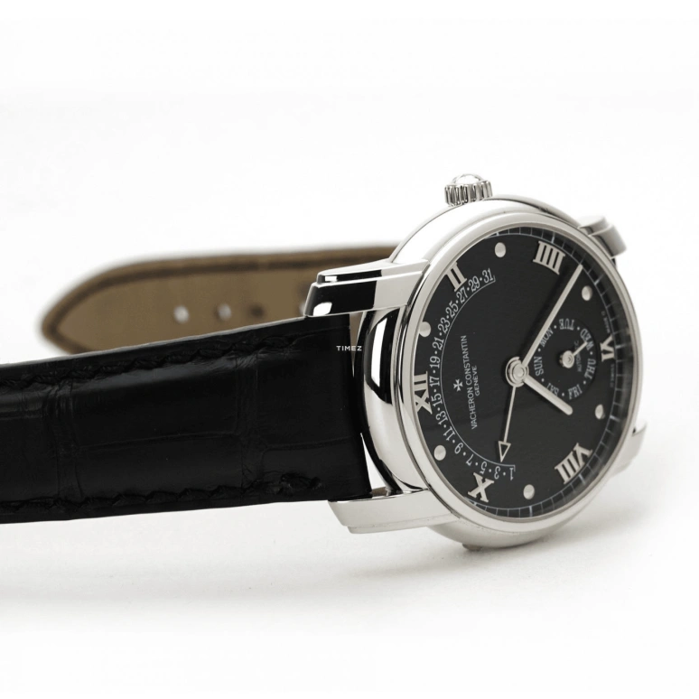 Vacheron Constantin,Patrimony 38mm,38mm,White Gold,Black,Automatic,Date,Day,Retrograde,47245,47245/000P-8789