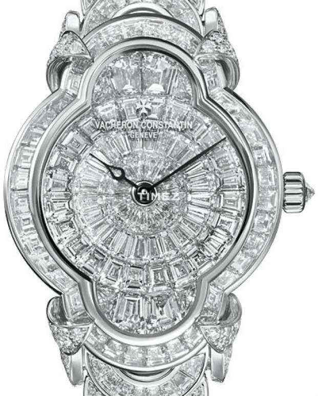 Vacheron Constantin,Heures Créatives 34x26.50mm,34x26.50mm,White Gold,Silver White,White,Handwound,40hours,In-house Caliber,37641,37641/F03G-B031