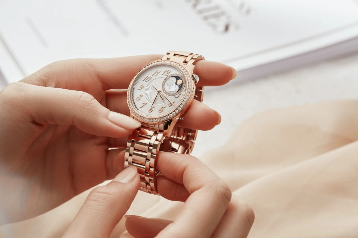 Vacheron Constantin,Égérie 37mm,37mm,Pink Gold,Red Gold,White,Automatic,Moonphase,40hours,8005F,8005F/120R-H002