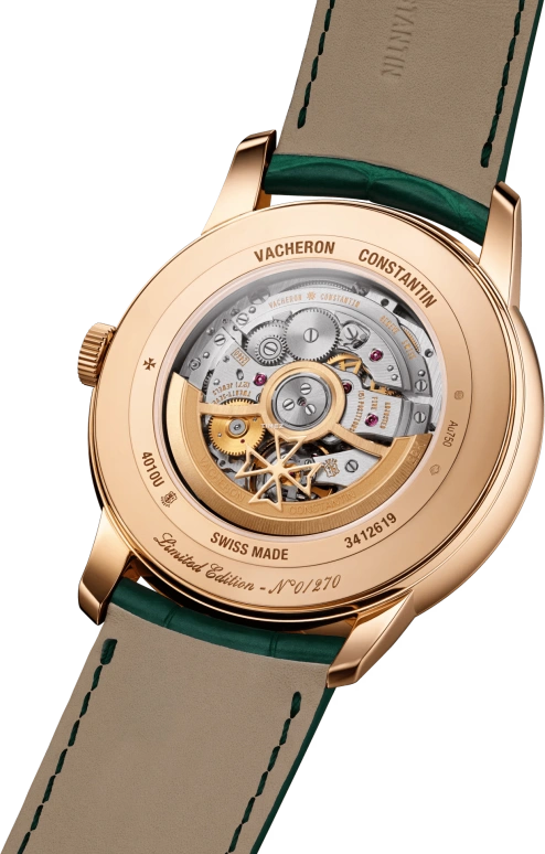 Vacheron Constantin,Patrimony 42.50mm,42.50mm,Pink Gold,Silver,Automatic,Moonphase,Day,Retrograde,4010U,4010U/000R-H117