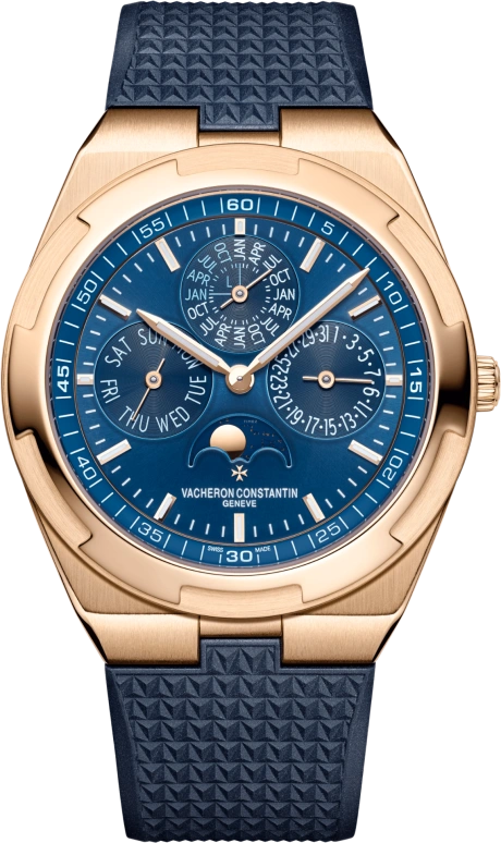 Vacheron Constantin,Overseas 41.50mm,41.50mm,Pink Gold,Blue,Automatic,Moonphase,Perpetual Calendar,Leap Year,Month,40hours,In-house Caliber,4300V,4300V/000R-B509