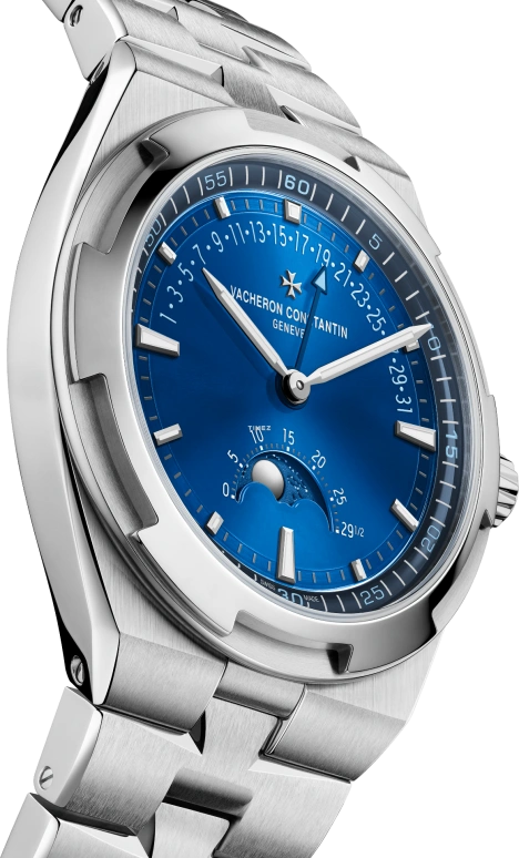 Vacheron Constantin,Overseas 41mm,41mm,Stainless Steel,Blue,Automatic,Moonphase,Day,Retrograde,4000V,4000V/210A-B911
