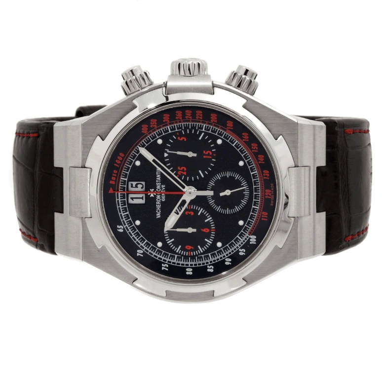 Vacheron Constantin,Overseas 42mm,42mm,Stainless Steel,Black,Automatic,Chronograph,Day,49150,49150/000A-9337