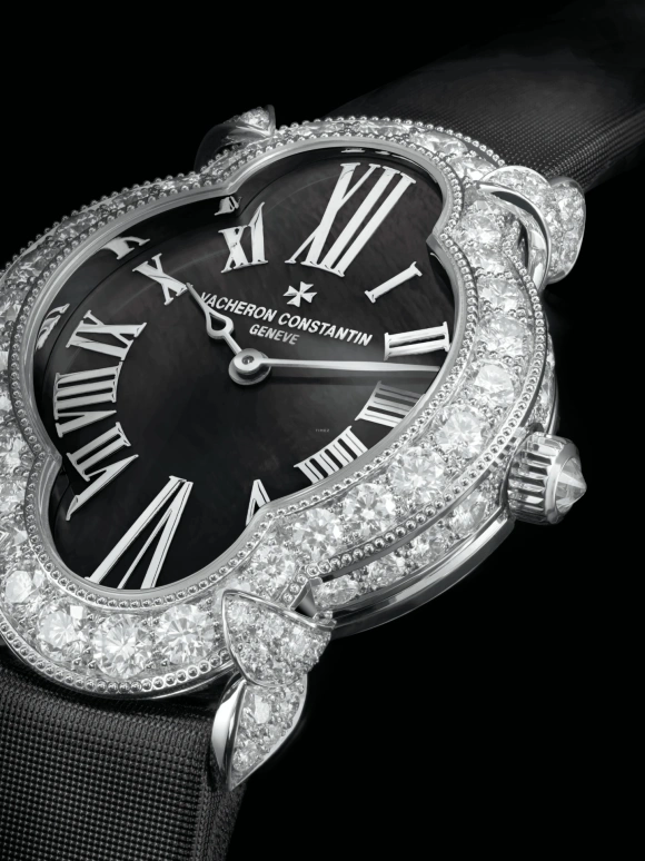Vacheron Constantin,Heures Créatives 26.50x36.20mm,26.50x36.20mm,White Gold,Black,Handwound,40hours,In-house Caliber,37640,37640/000G-B659