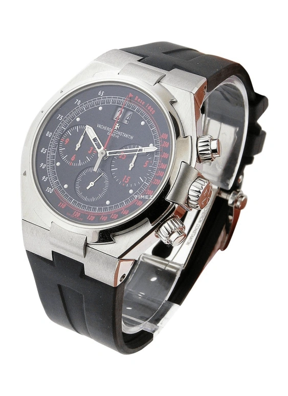 Vacheron Constantin,Overseas 42mm,42mm,Stainless Steel,Black,Automatic,Chronograph,Day,49150,49150/000A-9337