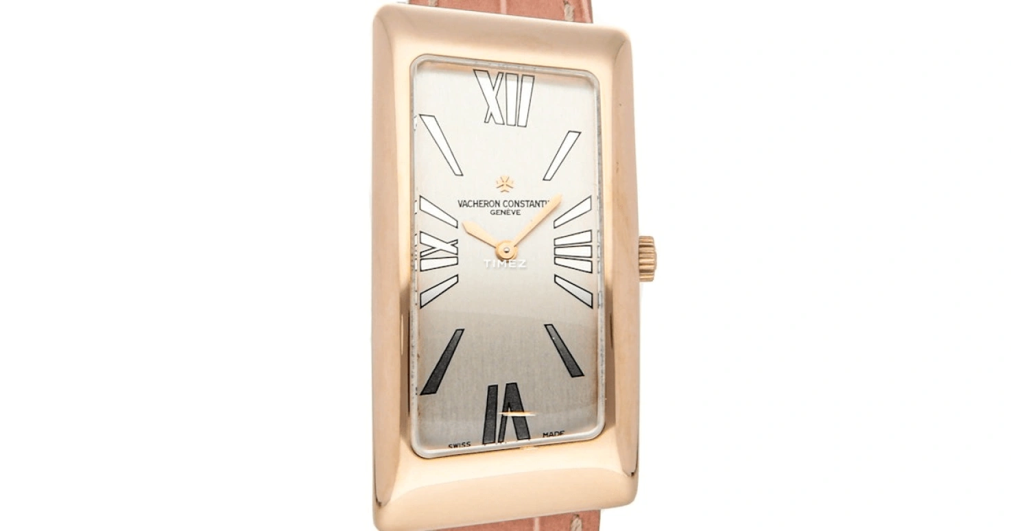 Vacheron Constantin,1972 40x22.50mm,40x22.50mm,Rose Gold,White,Quartz,In-house Caliber,Sapphire,Crystal Glass,25010,25010/000R-9121