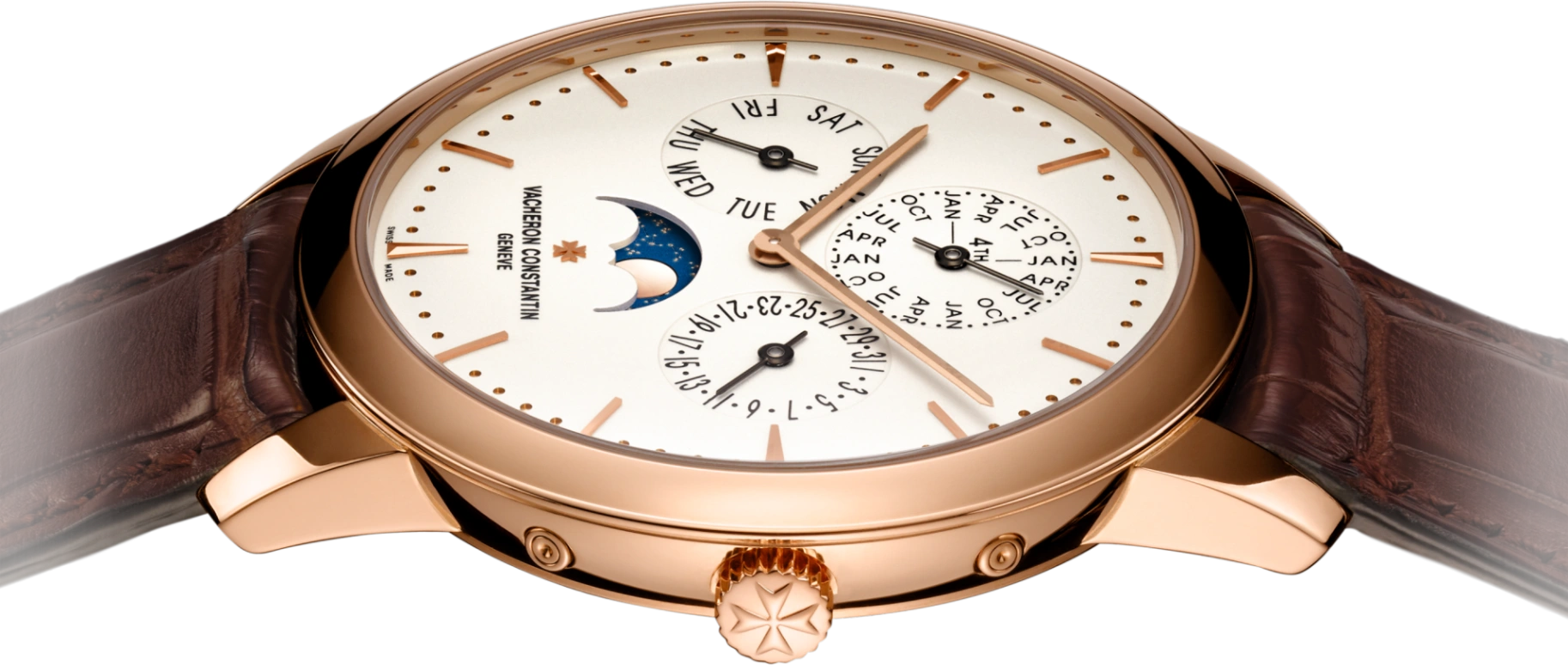 Vacheron Constantin,Patrimony 41mm,41mm,Pink Gold,Silver,Automatic,Moonphase,Perpetual Calendar,Leap Year,Month,40hours,In-house Caliber,43175,43175/000R-9687