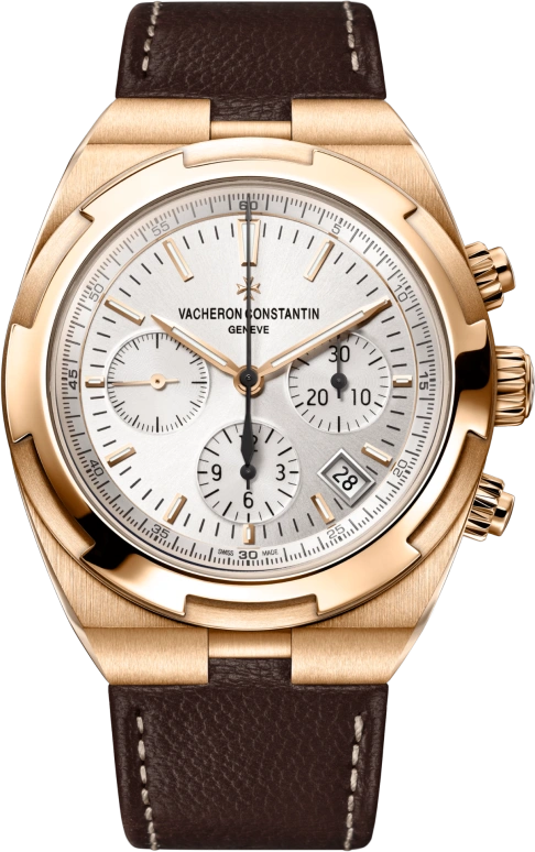 Vacheron Constantin,Overseas 42.50mm,42.50mm,Pink Gold,Silver,Automatic,Chronograph,Day,5500V,5500V/000R-B074