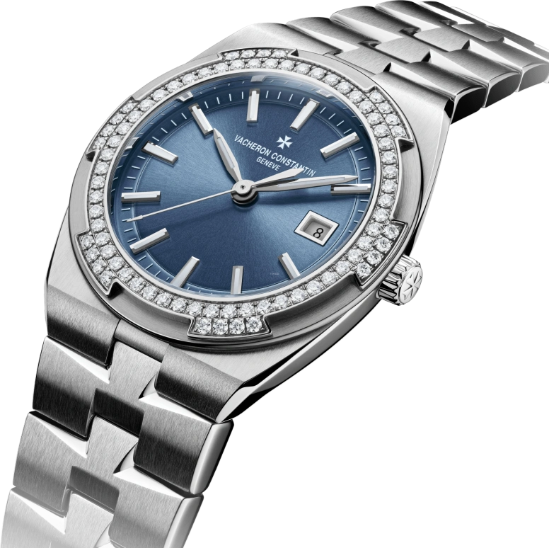 Vacheron Constantin,Overseas 33mm,33mm,Stainless Steel,Blue,Quartz,Date,74hours,1205V,1205V/100A-B590